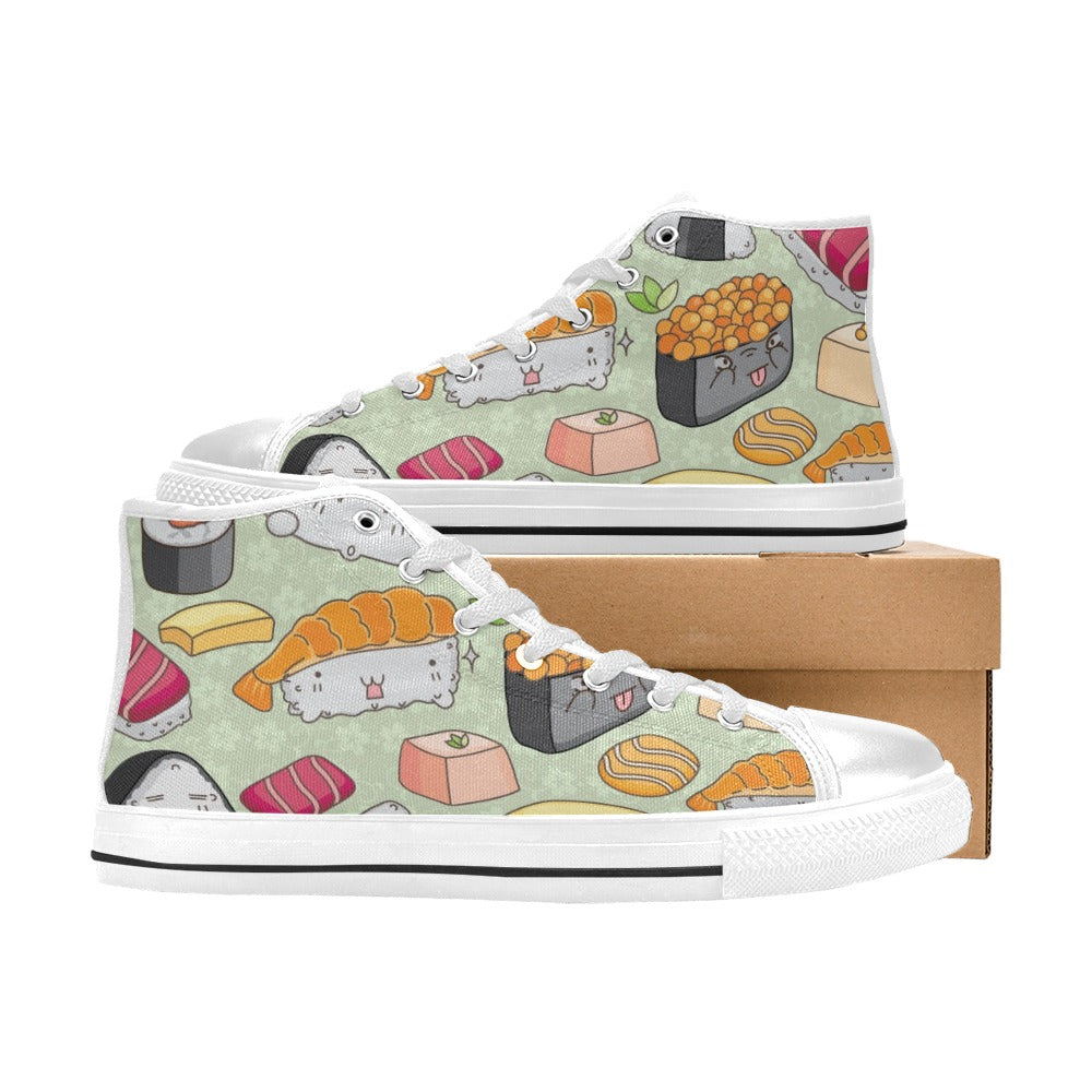 Sushi - Men's High Top Canvas Shoes