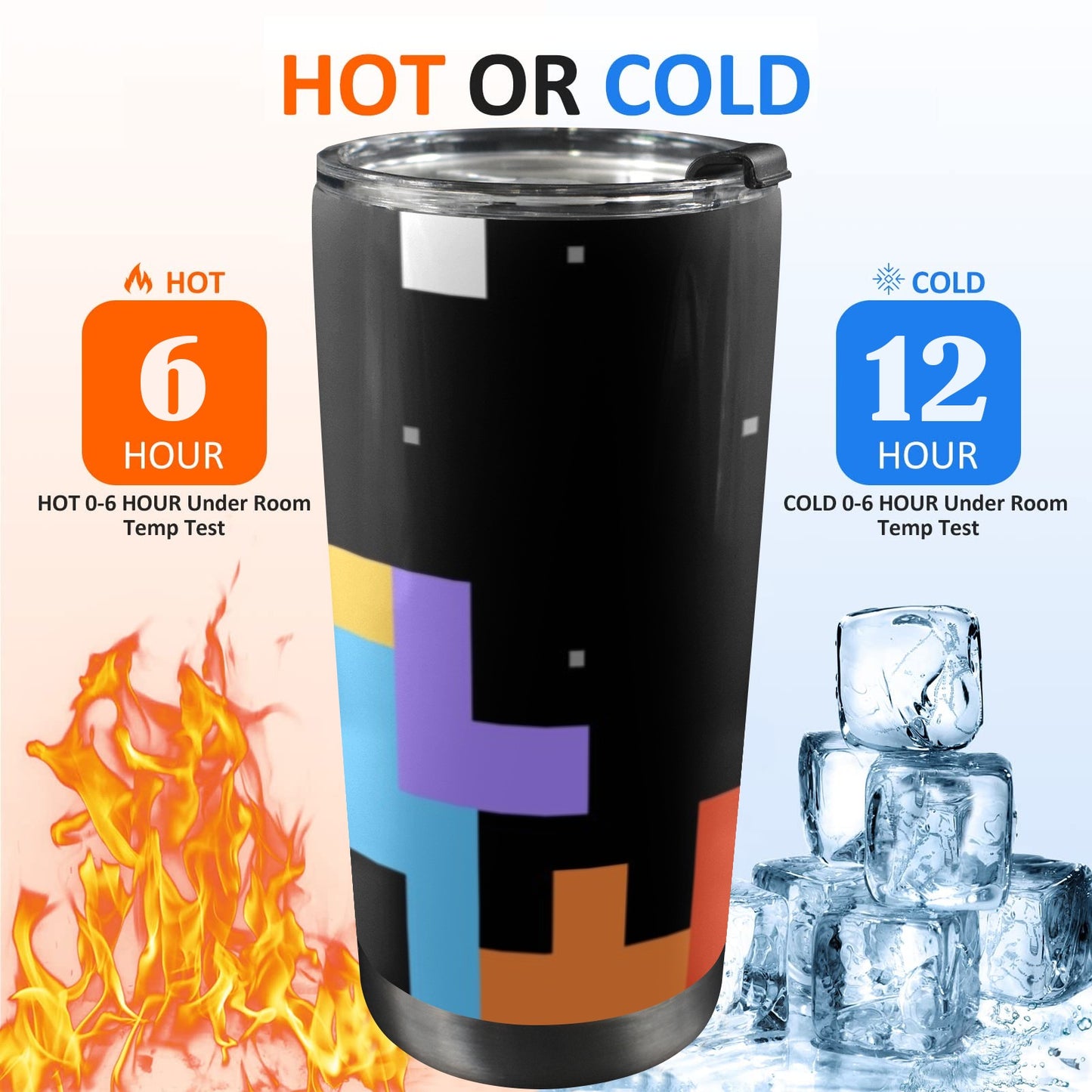 Tetris - 20oz Travel Mug / Tumbler