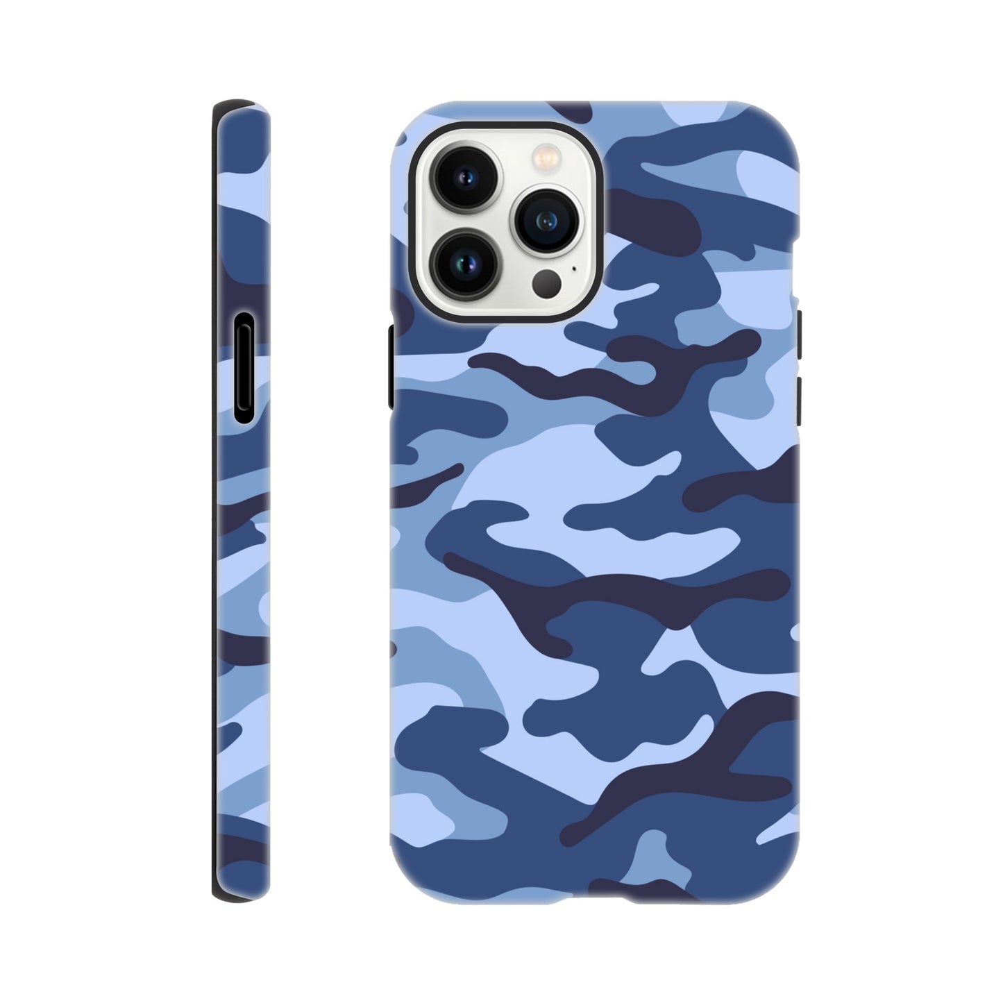 Blue Camouflage - Phone Tough Case iPhone 13 Pro Max Phone Case Globally Fulfilled