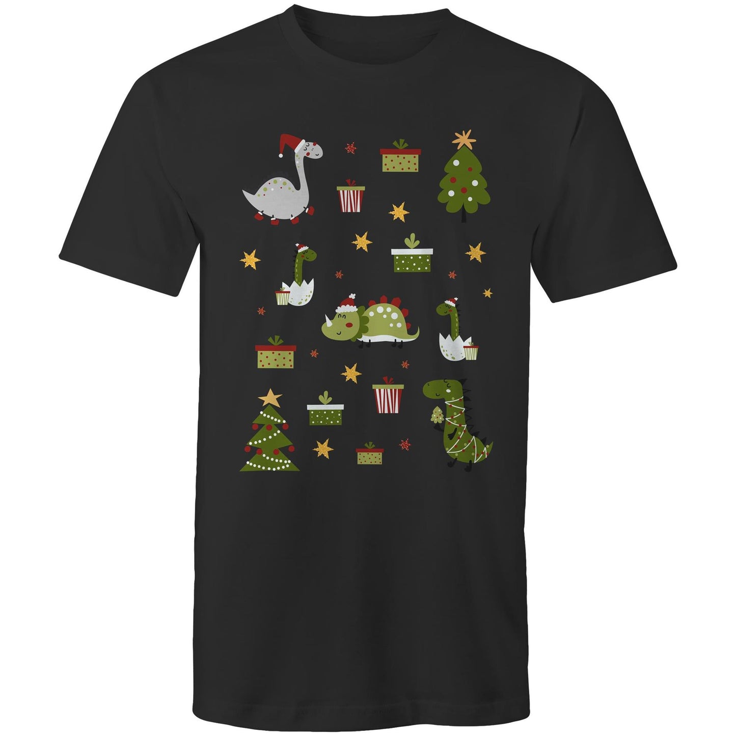 Cute Dinosaur Christmas - Mens T-Shirt