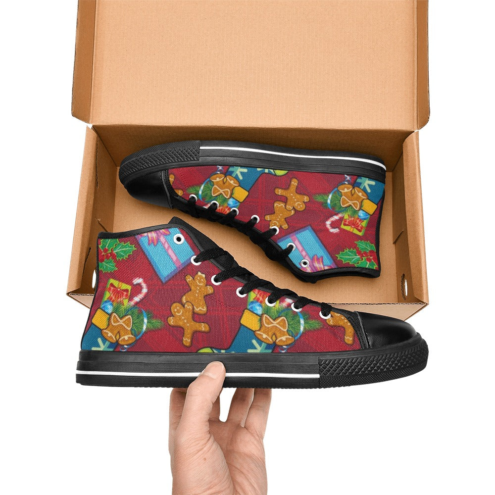 Christmas - Women's High Top Canvas Shoes