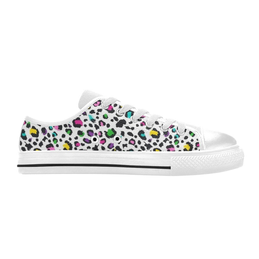 Animal Print In Colour - Women's Classic Canvas Shoes