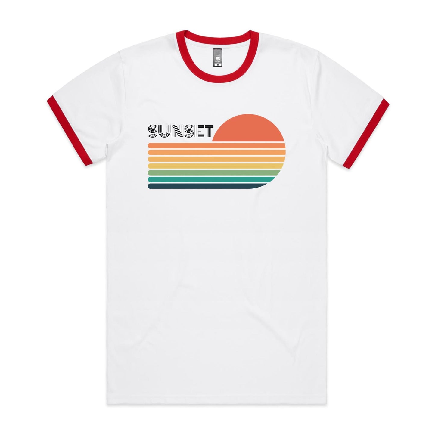 Retro Sunset - Staple Ringer Tee