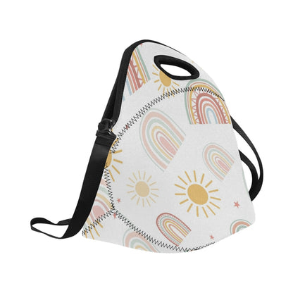 Pastel Rainbows - Neoprene Lunch Bag/Large Neoprene Lunch Bag/Large Printed Offshore