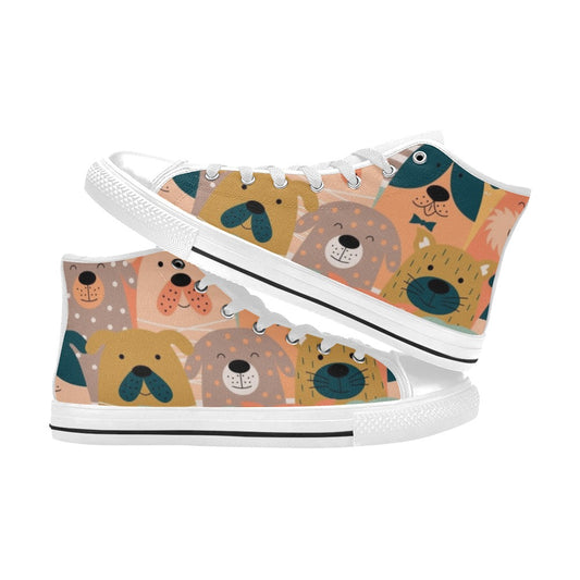 Lots Of Dogs - Women's High Top Canvas Shoes