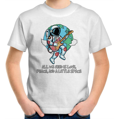 Astronaut, All We Need Is Love, Peace And A Little Space - Kids Youth T-Shirt