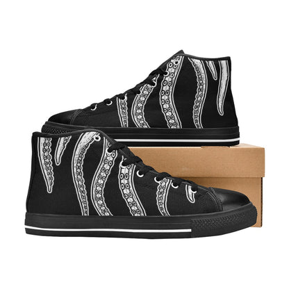 Octopus Tentacles - Men's High Top Canvas Shoes