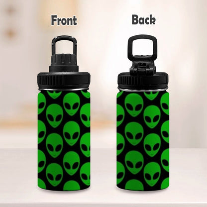 Aliens - Kids Water Bottle with Chug Lid (12 oz) Kids Water Bottle with Chug Lid Printed Offshore Sci Fi