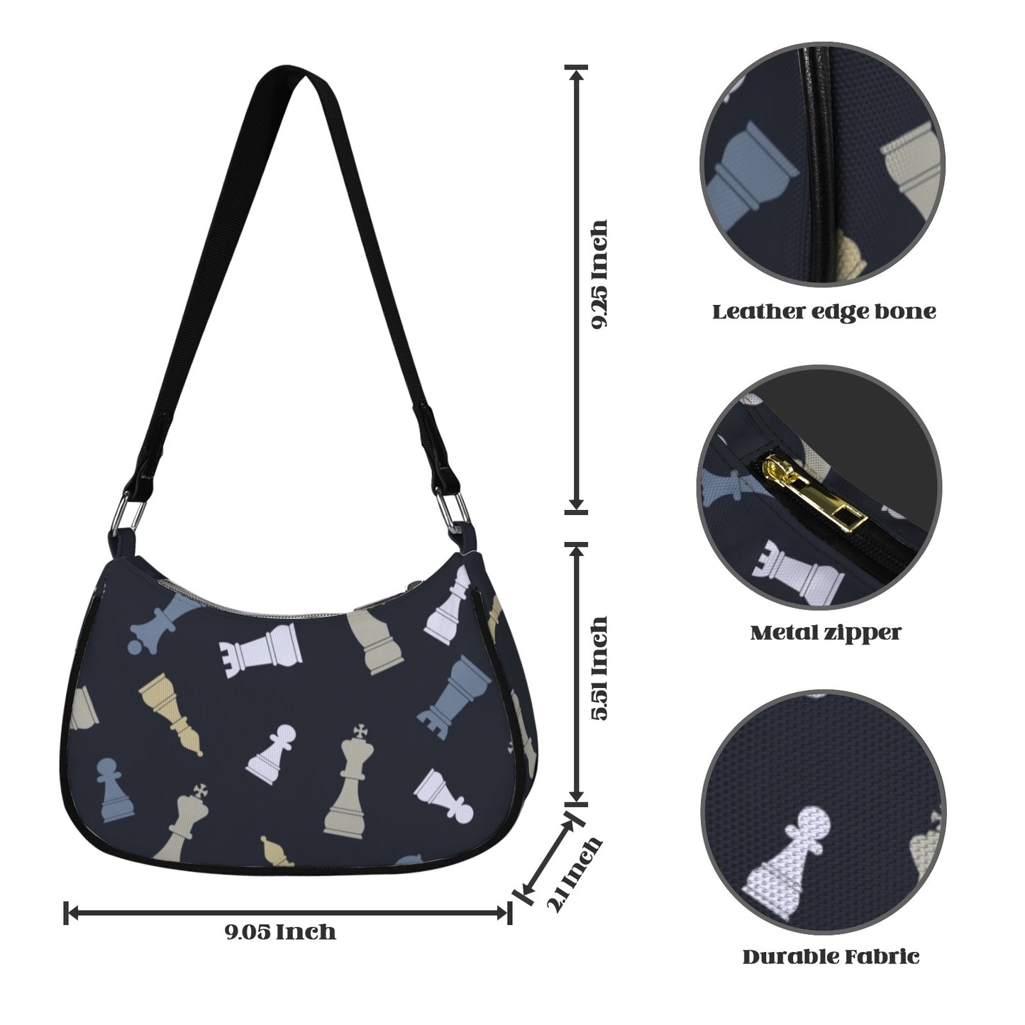 Chess Pattern - Small Shoulder Bag