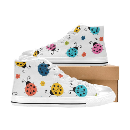 Ladybugs - Women's High Top Canvas Shoes