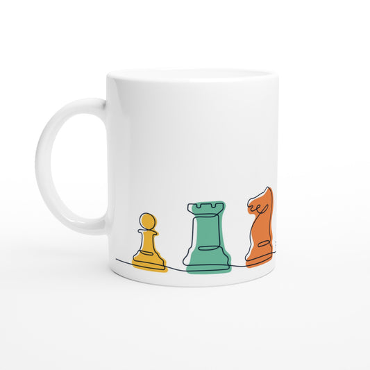 Chess - White 11oz Ceramic Mug Default Title White 11oz Mug Games