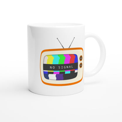 Retro TV - White 11oz Ceramic Mug White 11oz Mug Globally Fulfilled Retro tech