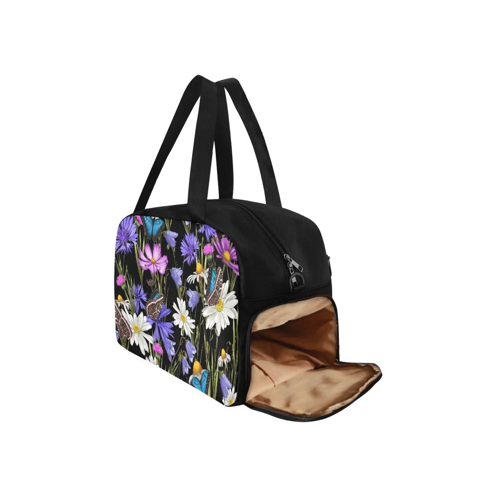 Butterfly Flowers - Gym Bag / Overnight Bag Gym Bag / Overnight Bag Printed Offshore