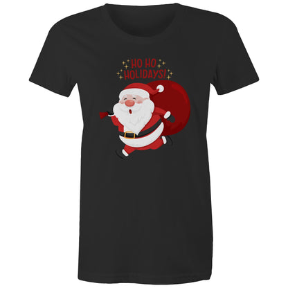 Santa, Ho Ho Holidays - Womens T-shirt