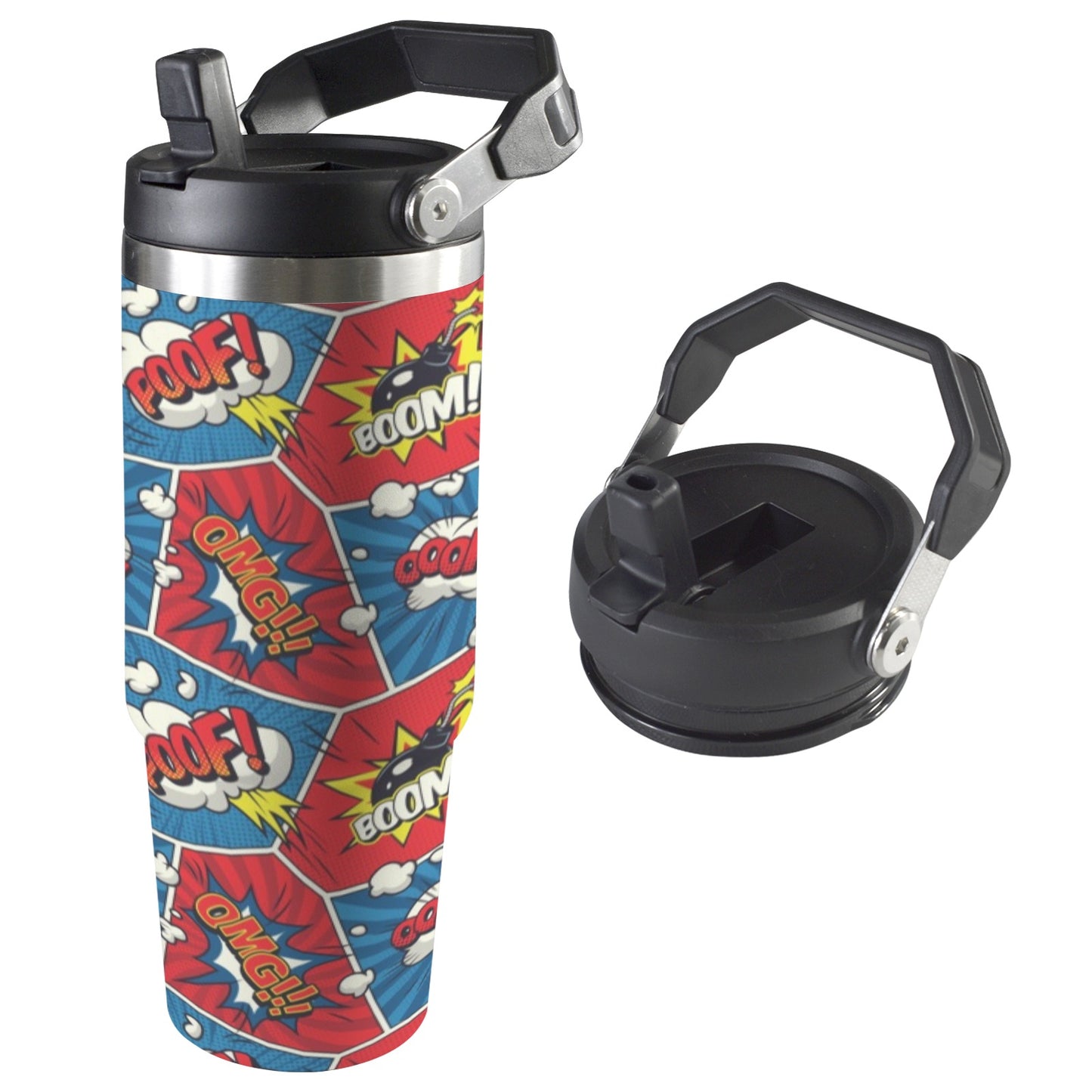 Comic Book - 30oz Tumbler with Top Handle