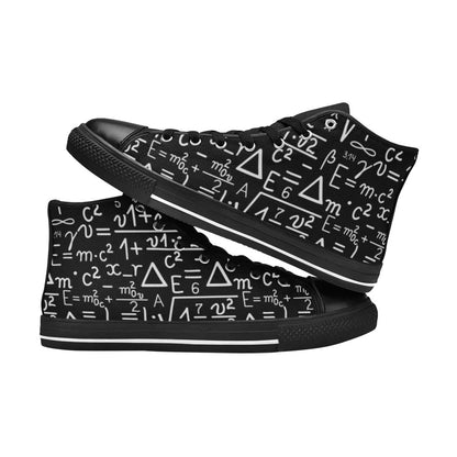 Mathematics - Men's High Top Canvas Shoes