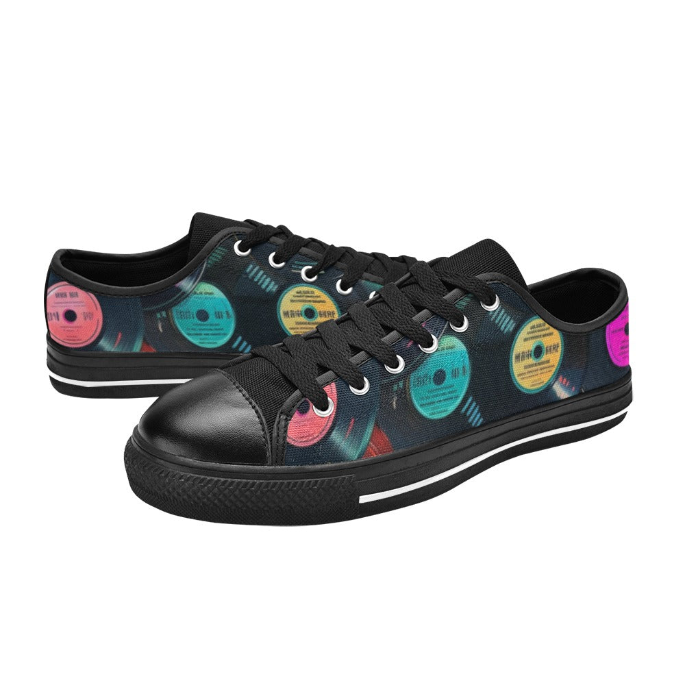 Retro Vinyl Records - Men's Classic Canvas Shoes