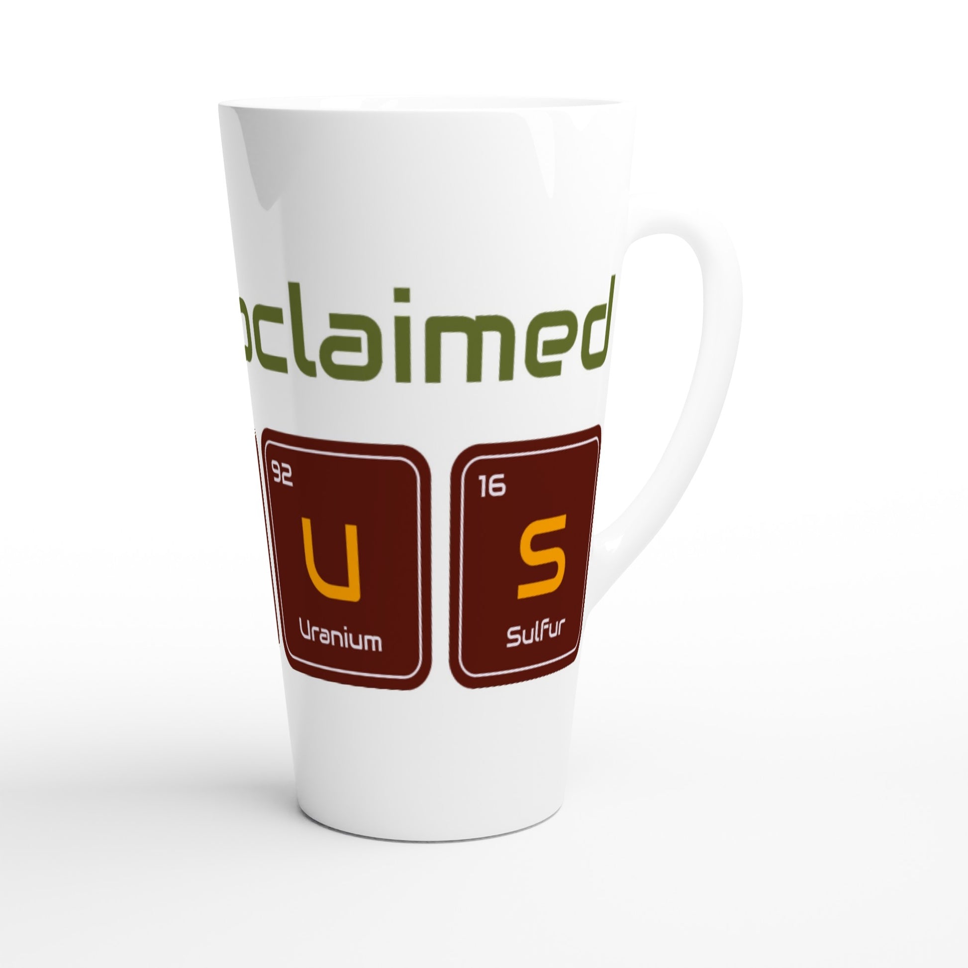 Self Proclaimed Genius - White Latte 17oz Ceramic Mug Latte Mug Funny Globally Fulfilled Science