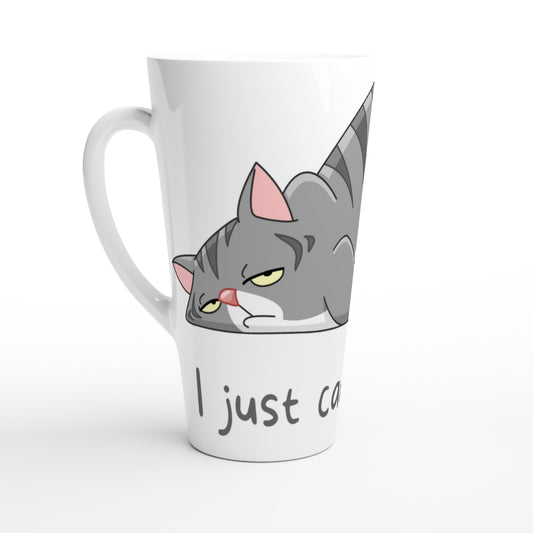 Cat, I Just Can't Today - White Latte 17oz Ceramic Mug Default Title Latte Mug animal