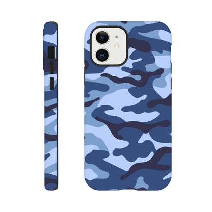 Blue Camouflage - Phone Tough Case iPhone 12 Phone Case Globally Fulfilled