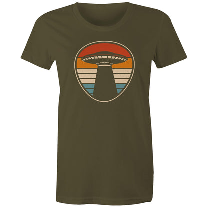 UFO, Retro Stripes - Womens T-shirt