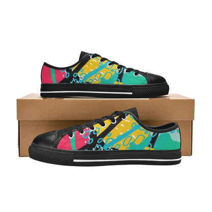 Bright And Colourful - Women's Classic Canvas Shoes