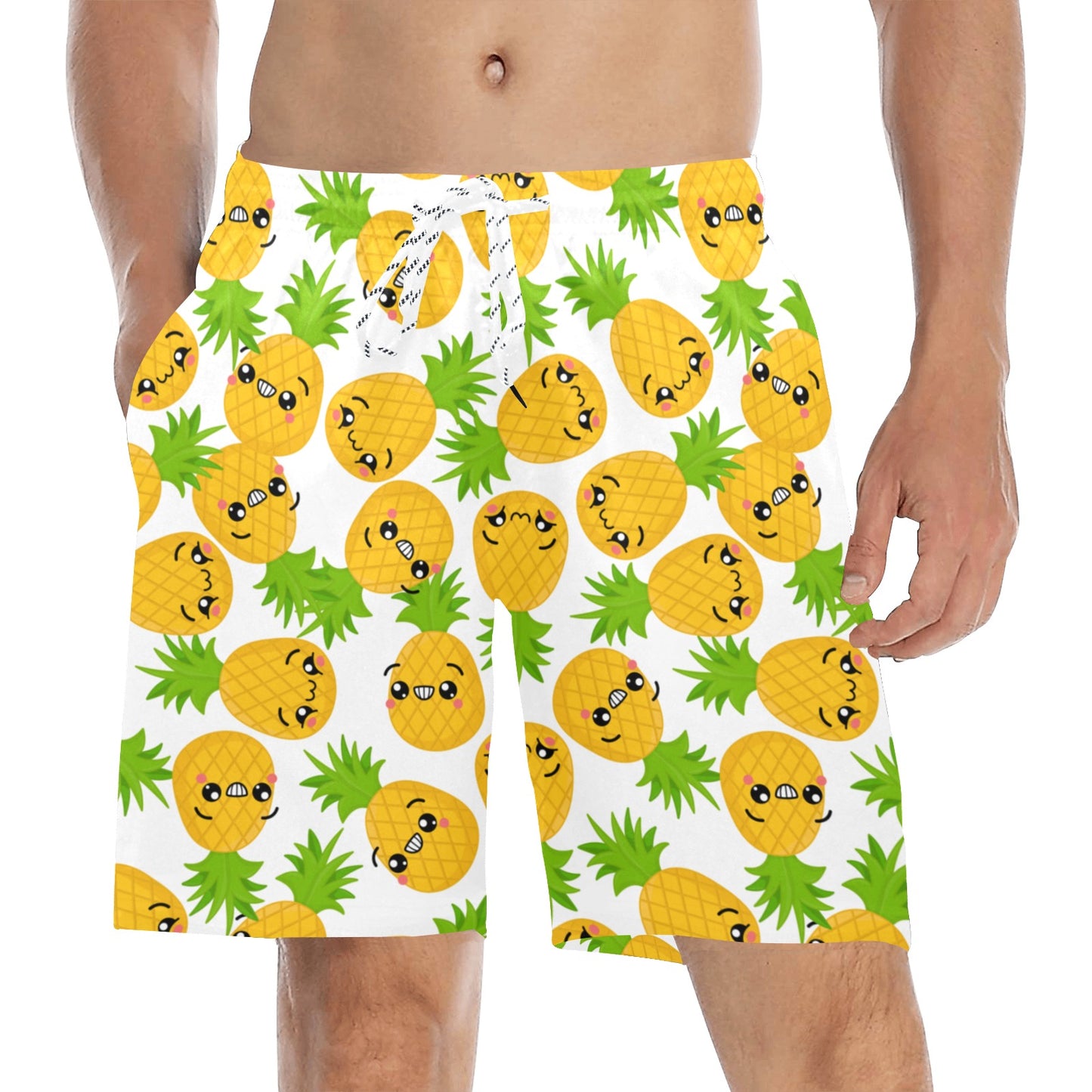 Cool Pineapples - Men's Mid-Length Beach Shorts