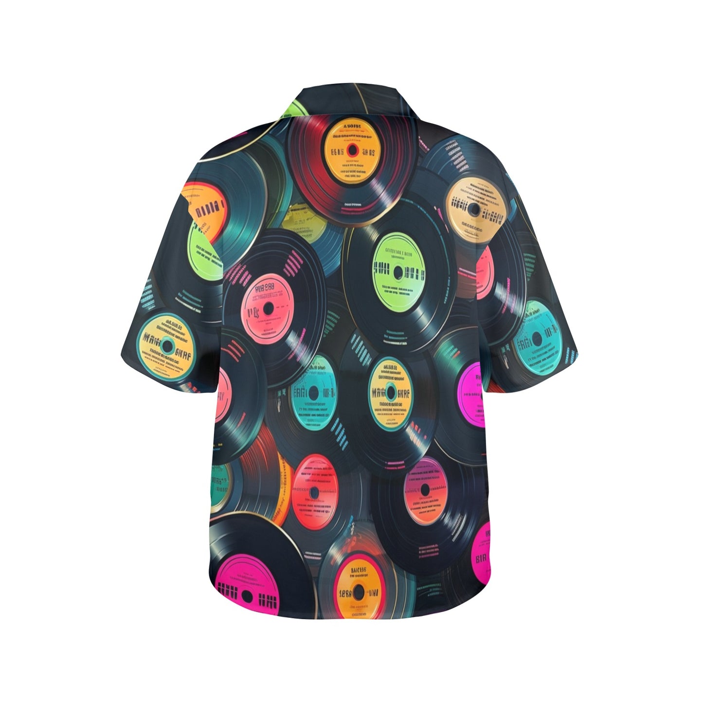 Retro Vinyl Records - Womens Hawaiian Shirt