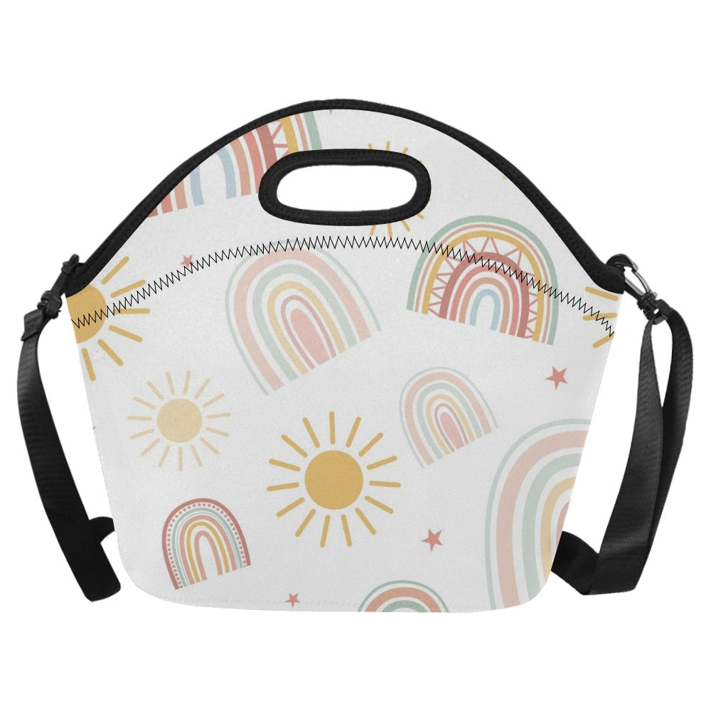 Pastel Rainbows - Neoprene Lunch Bag/Large