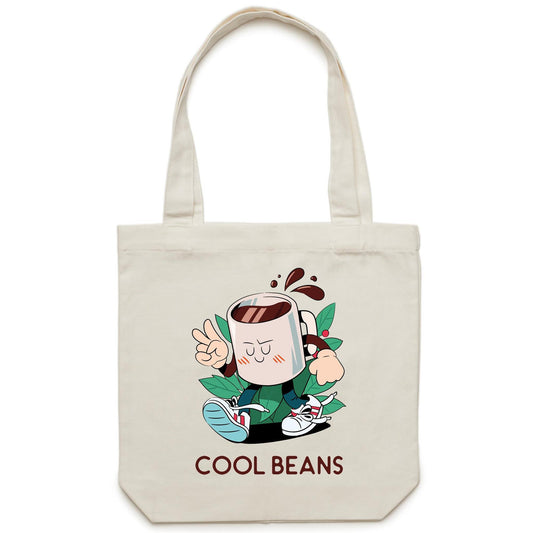 Cool Beans - Canvas Tote Bag Default Title Tote Bag Coffee