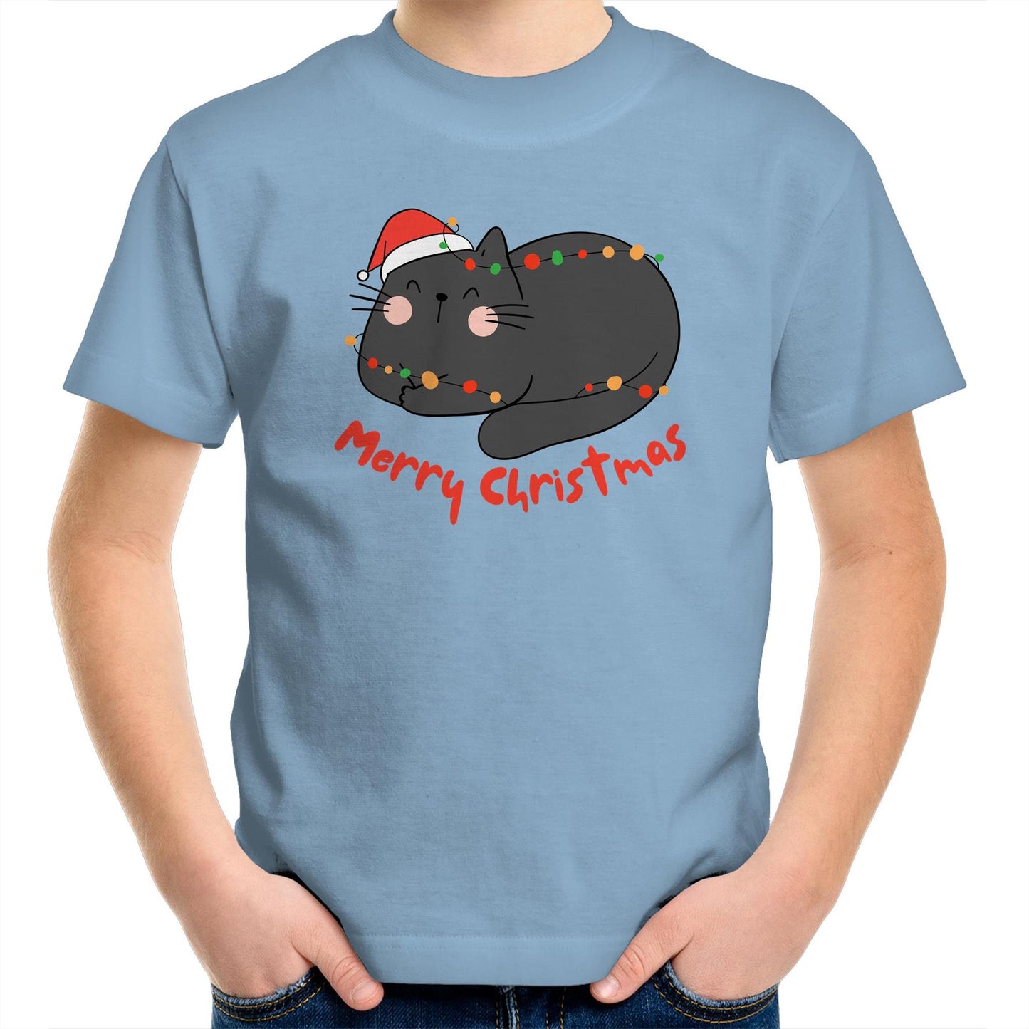 Cat Merry Christmas - Kids Youth T-Shirt