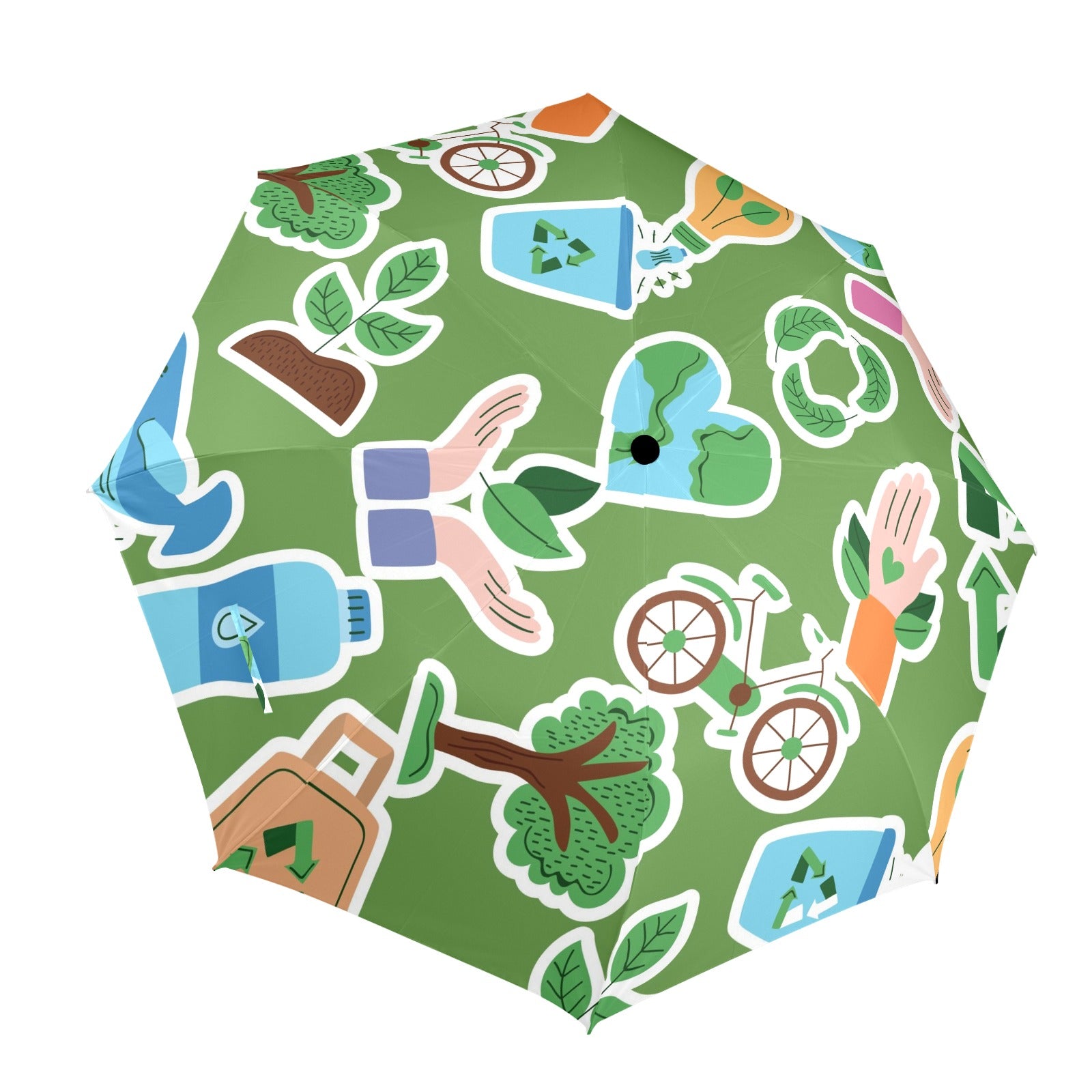 Earth Stickers - Semi-Automatic Foldable Umbrella Semi-Automatic Foldable Umbrella