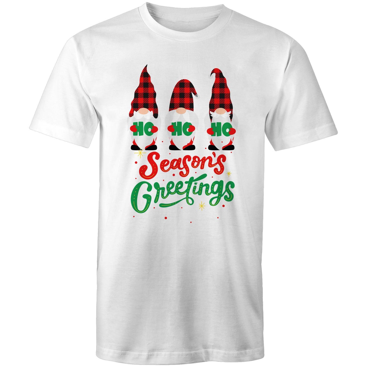 Christmas Gnomes Seasons Greetings - Mens T-Shirt