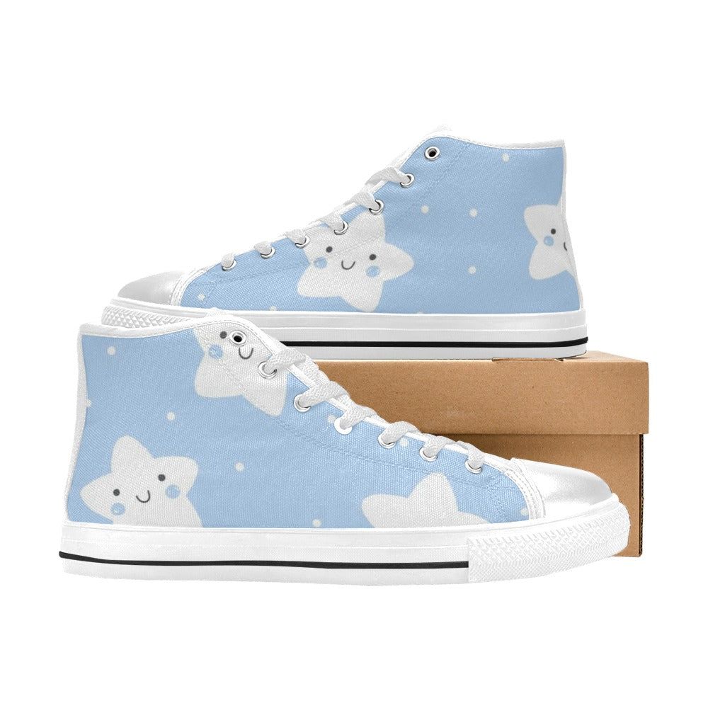 Happy Stars - Kids' High Top Canvas Shoes