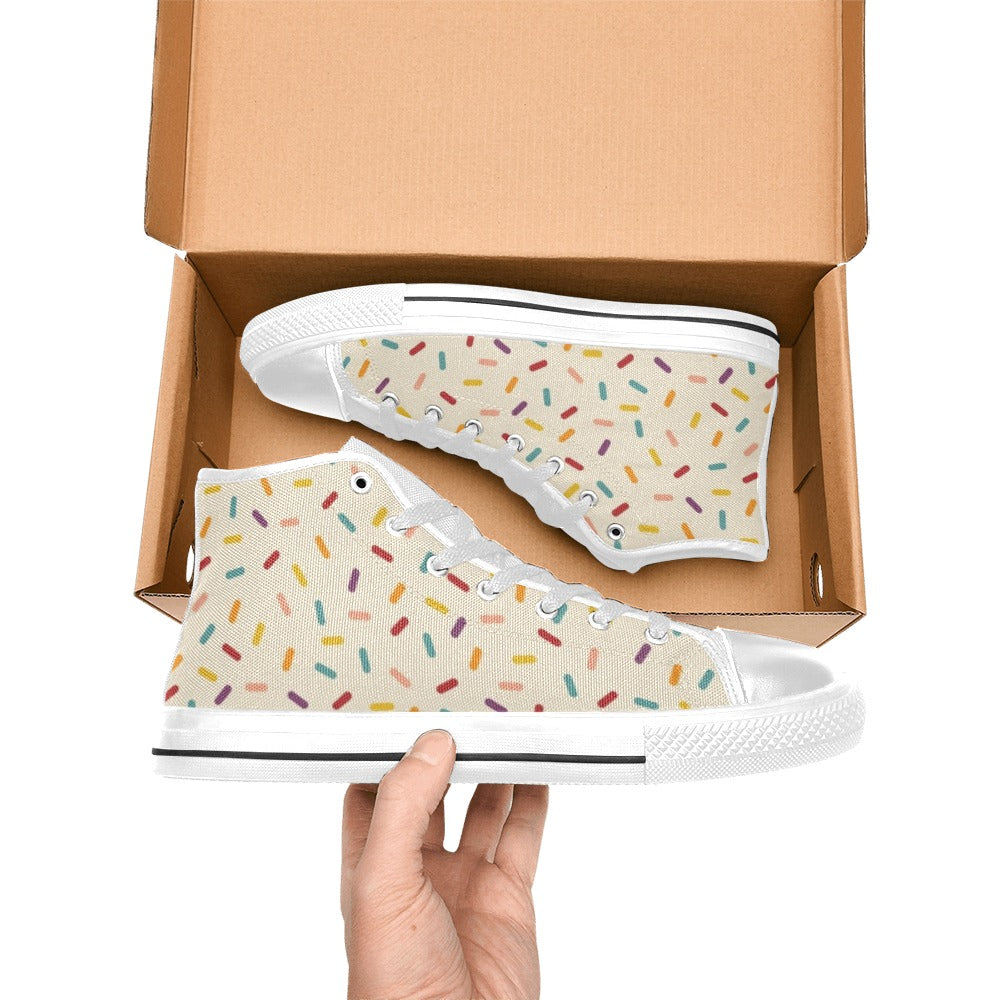 Sprinkles - Women's High Top Canvas Shoes