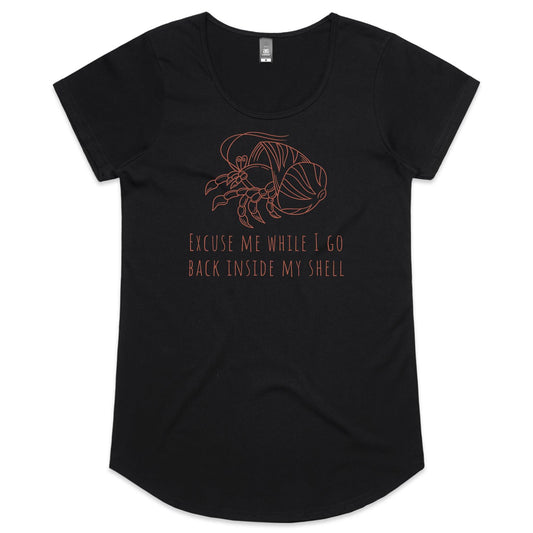 Hermit Crab, Introvert - Womens Scoop Neck T-Shirt