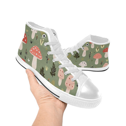 Toadstools - Women's High Top Canvas Shoes