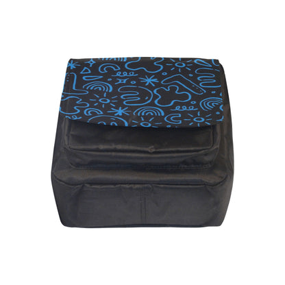 Blue Squiggle - Crossbody Nylon Bag Crossbody Bags Printed Offshore