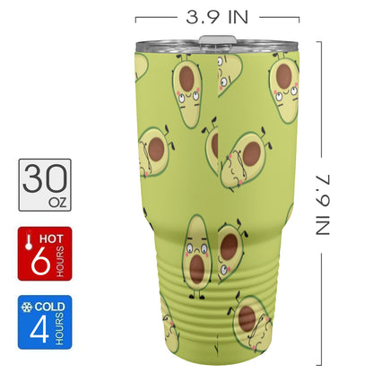 Avocado Characters - 30oz Insulated Stainless Steel Mobile Tumbler