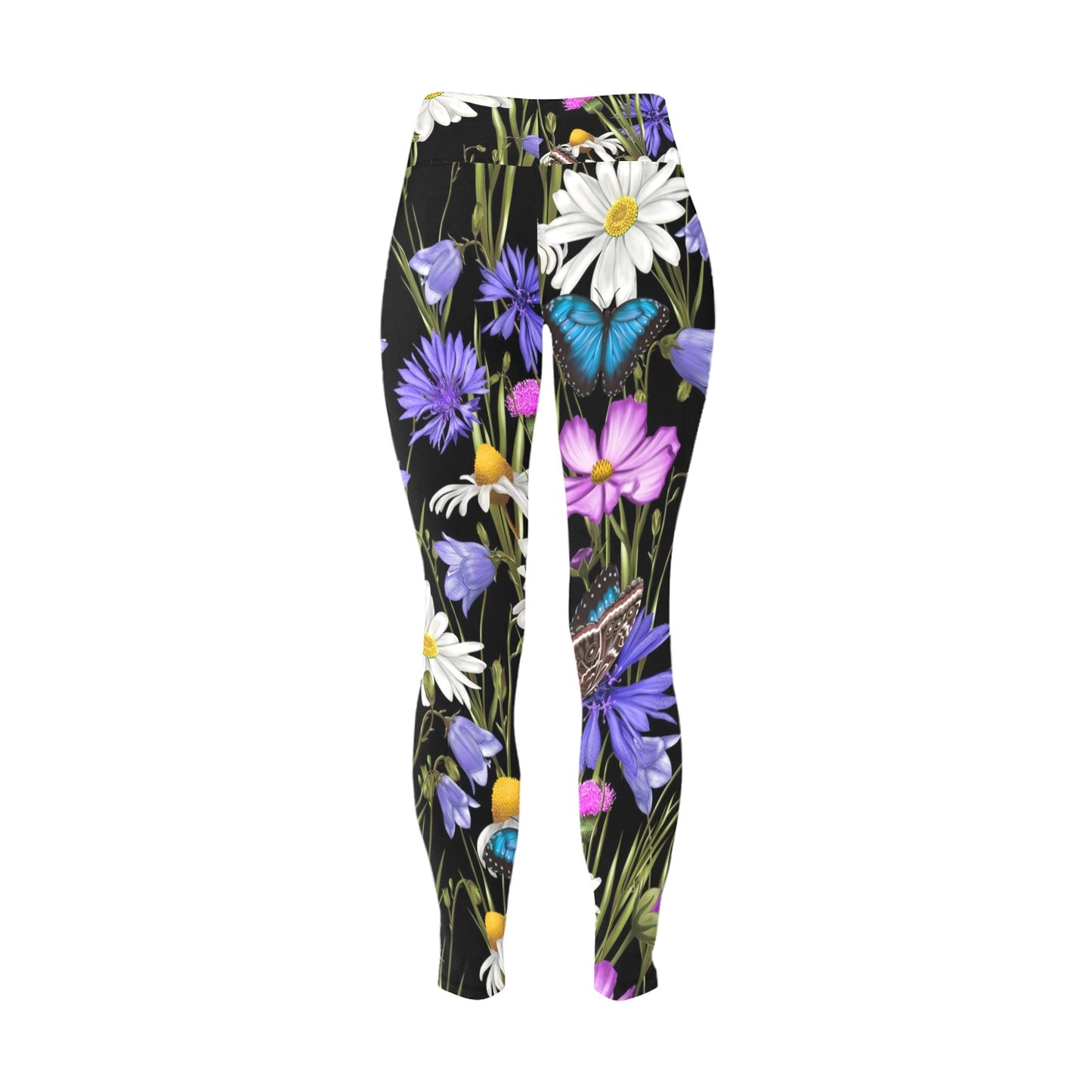 Butterfly Flowers Women's Plus Size High Waist Leggings Women's Plus Size High Waist Leggings Printed Offshore