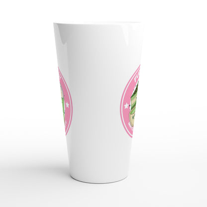 Fueled By Matcha And Anxiety - White Latte 17oz Ceramic Mug Latte Mug food
