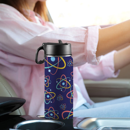 Atoms - Insulated Water Bottle with Straw Lid (18oz) Insulated Water Bottle with Swing Handle Printed Offshore