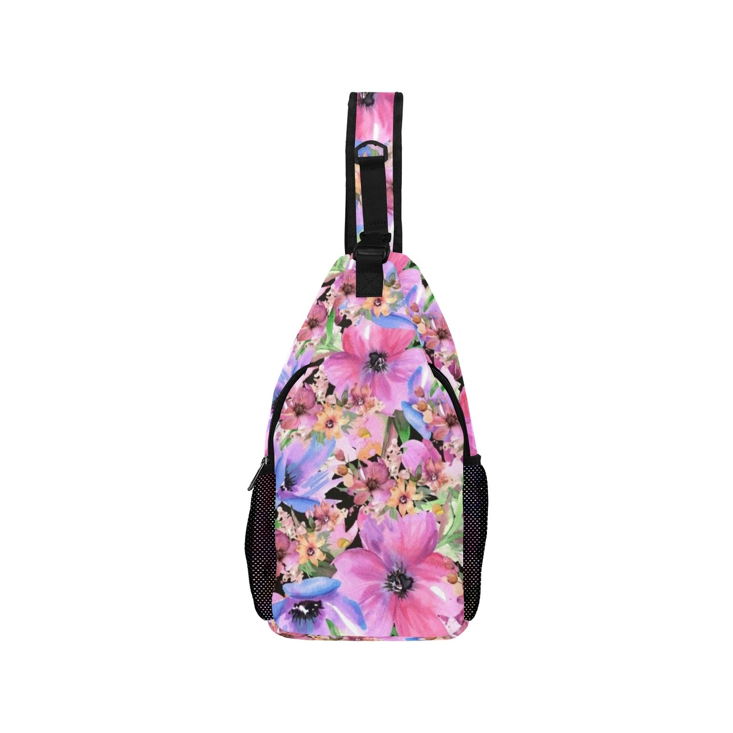 Bright Pink Floral - Cross-Body Chest Bag Cross-Body Chest Bag Printed Offshore