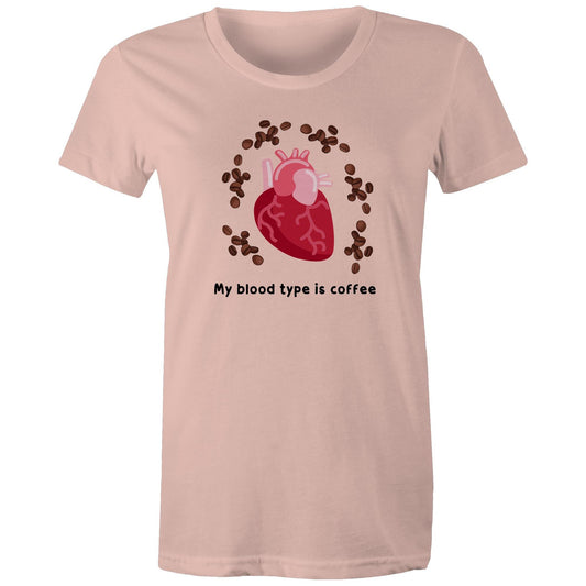 My Blood Type Is Coffee - Womens T-shirt