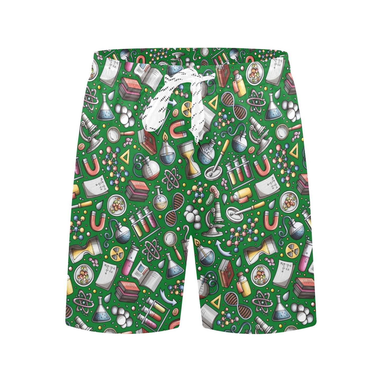 Science Love - Men's Mid-Length Beach Shorts