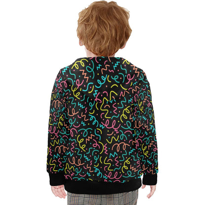 Squiggle Time - Junior Boys Zip Up Hoodie