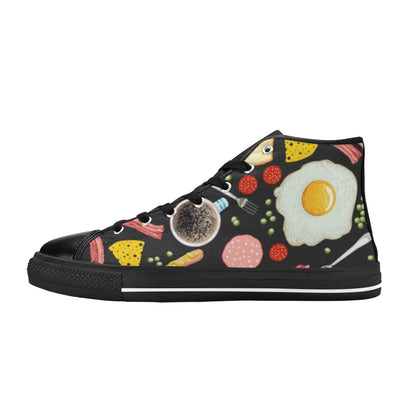 Breakfast Food - Women's High Top Canvas Shoes