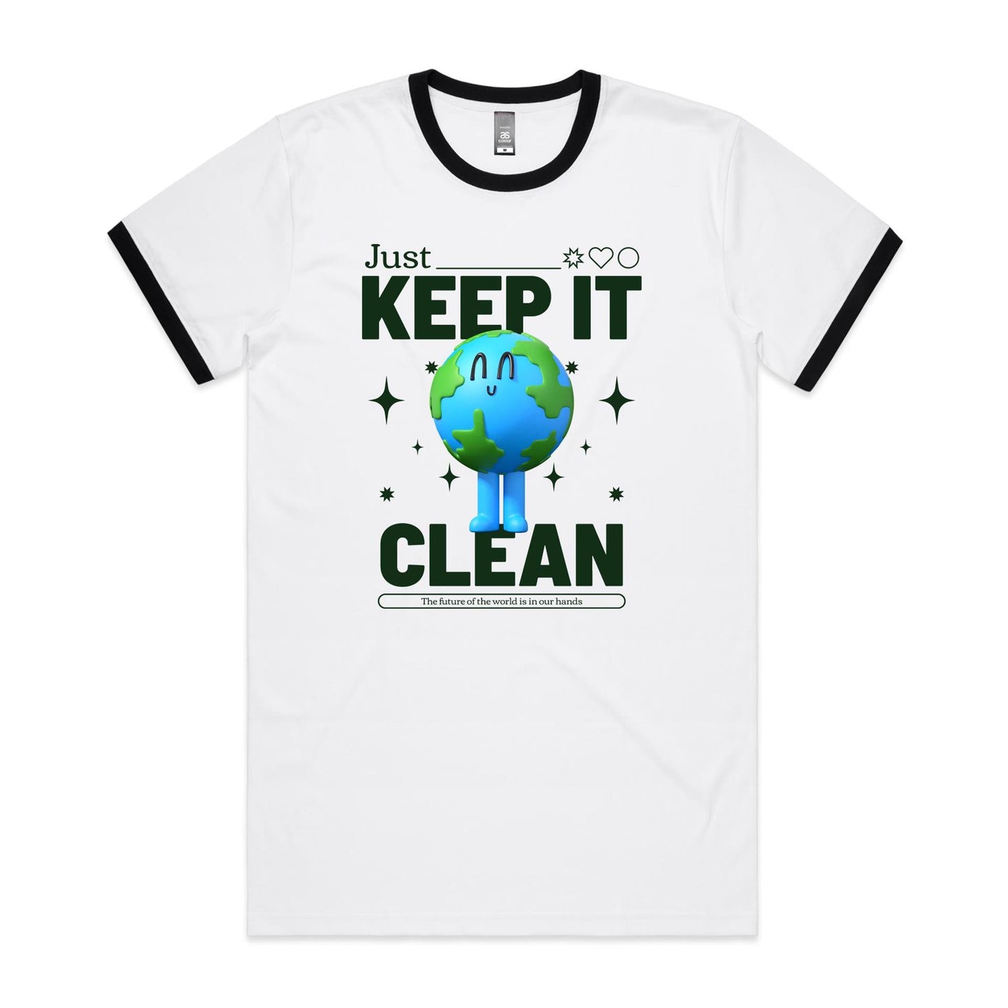 Earth, Just Keep It Clean - Staple Ringer Tee