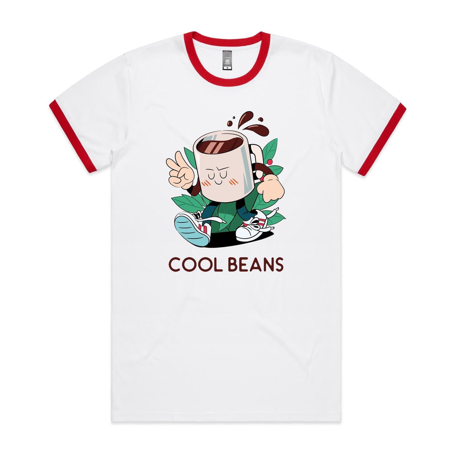 Cool Beans, Coffee - Staple Ringer Tee