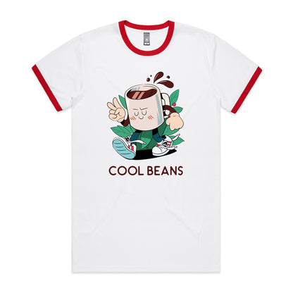 Cool Beans, Coffee - Staple Ringer Tee